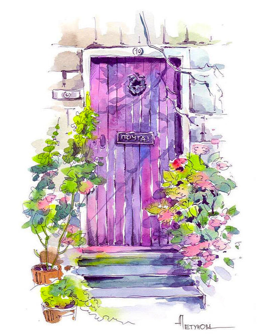 Purple Door By Anna Petunova