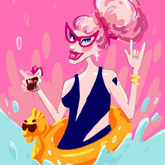 Pool Party - Mini Paint by Numbers Kit