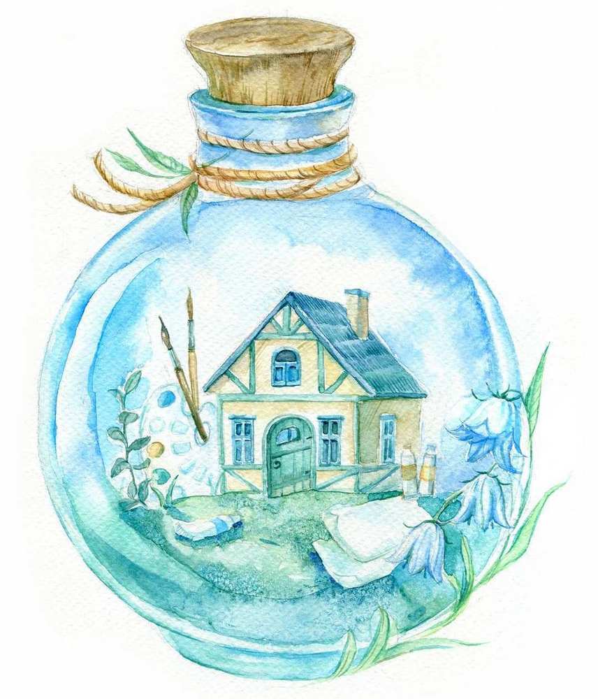 House In The Bottle By Daria Smirnovva