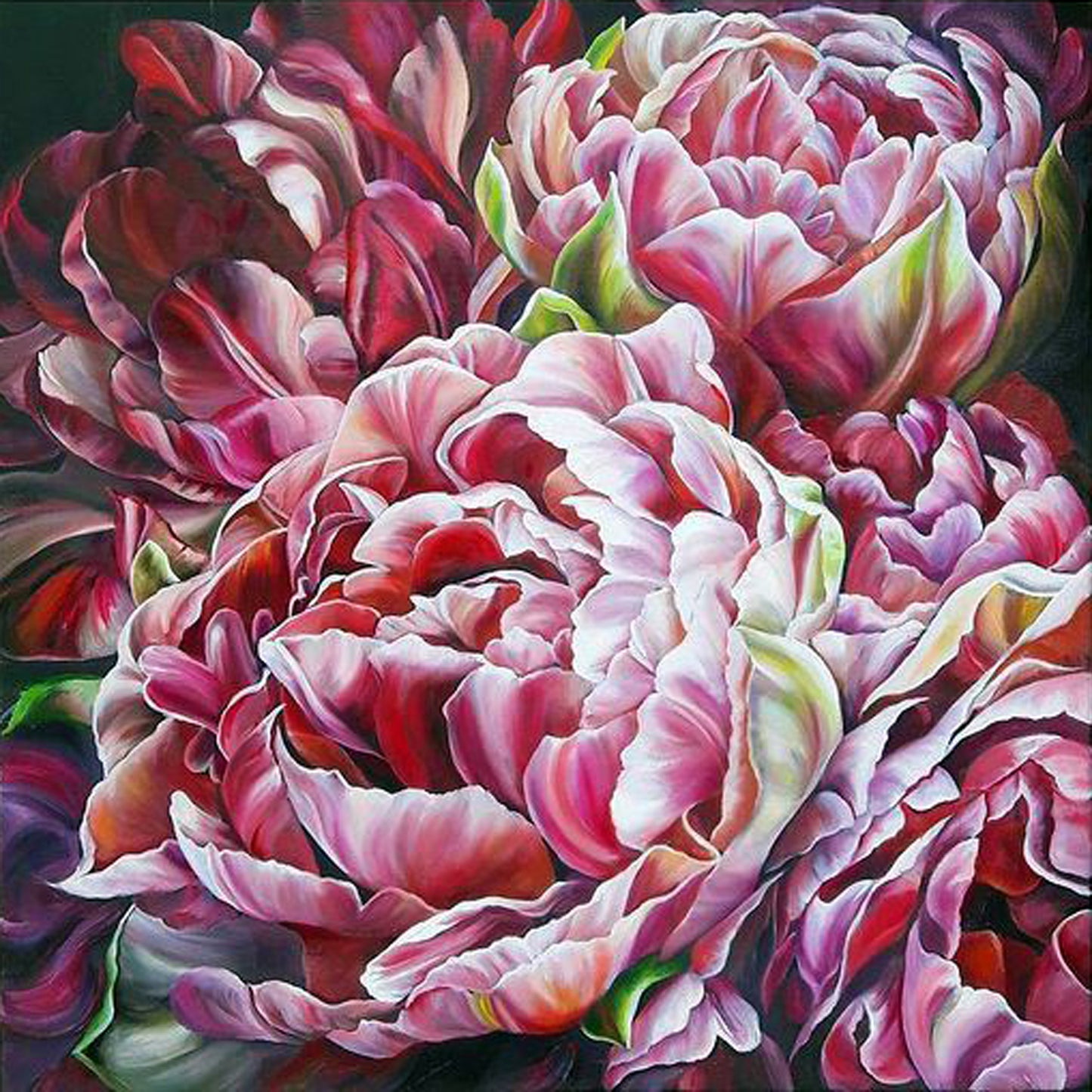 Bunch Of Peonies By Diana Tuchs