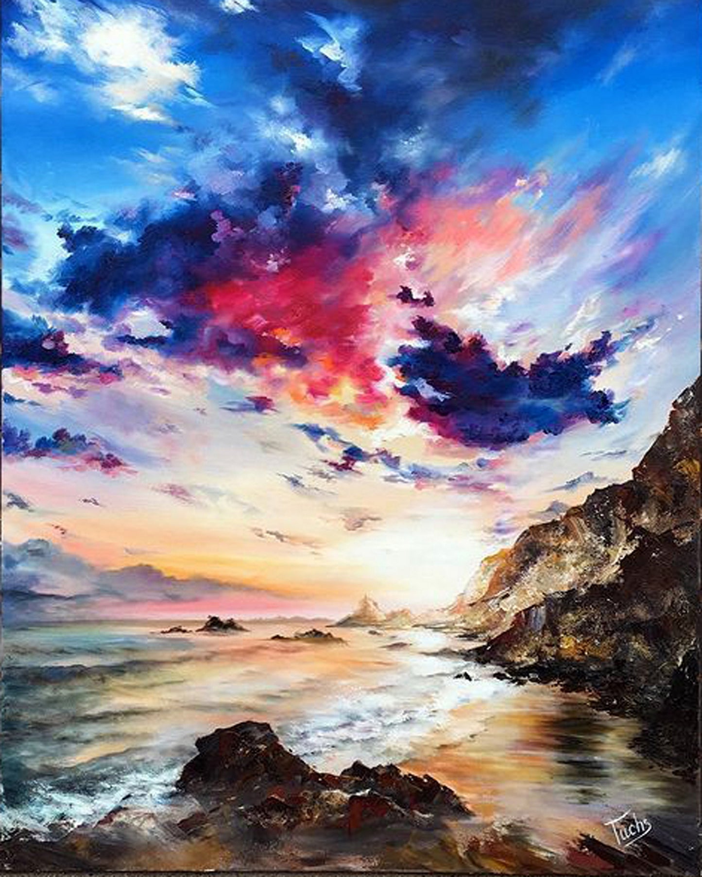 Stormy Sea By Diana Tuchs