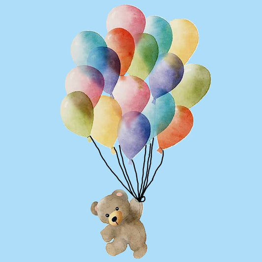 Teddy And Balloons By Justyna Filipiak