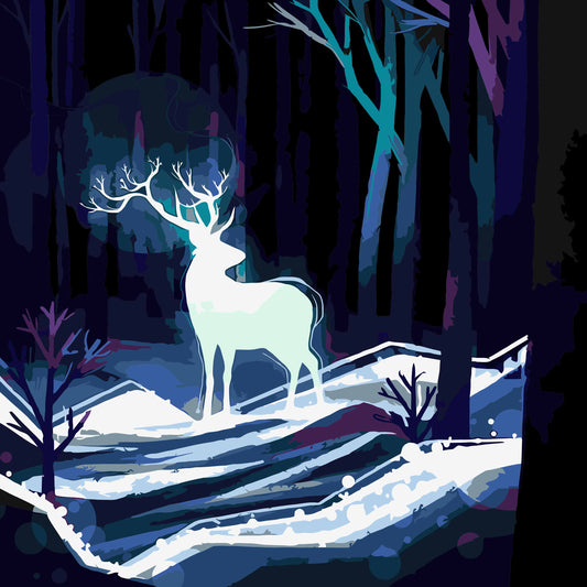 Magical Deer - Mini Paint by Numbers Kit
