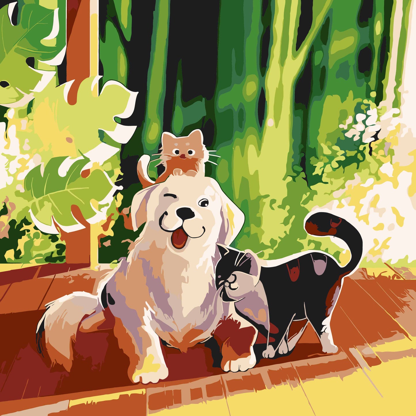 Cats And Dog - Mini Paint by Numbers Kit