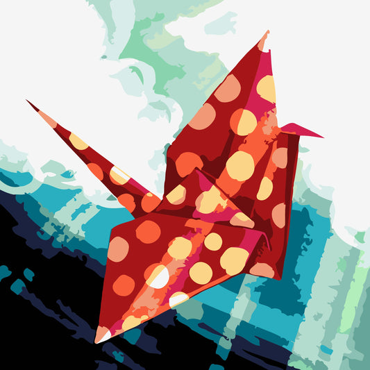 Origami Bird - Mini Paint by Numbers Kit