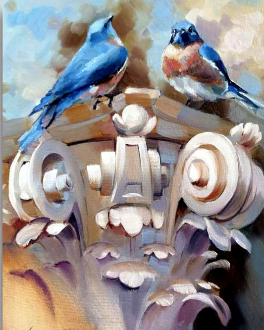 Bluebird Couple By Natasha Golovina