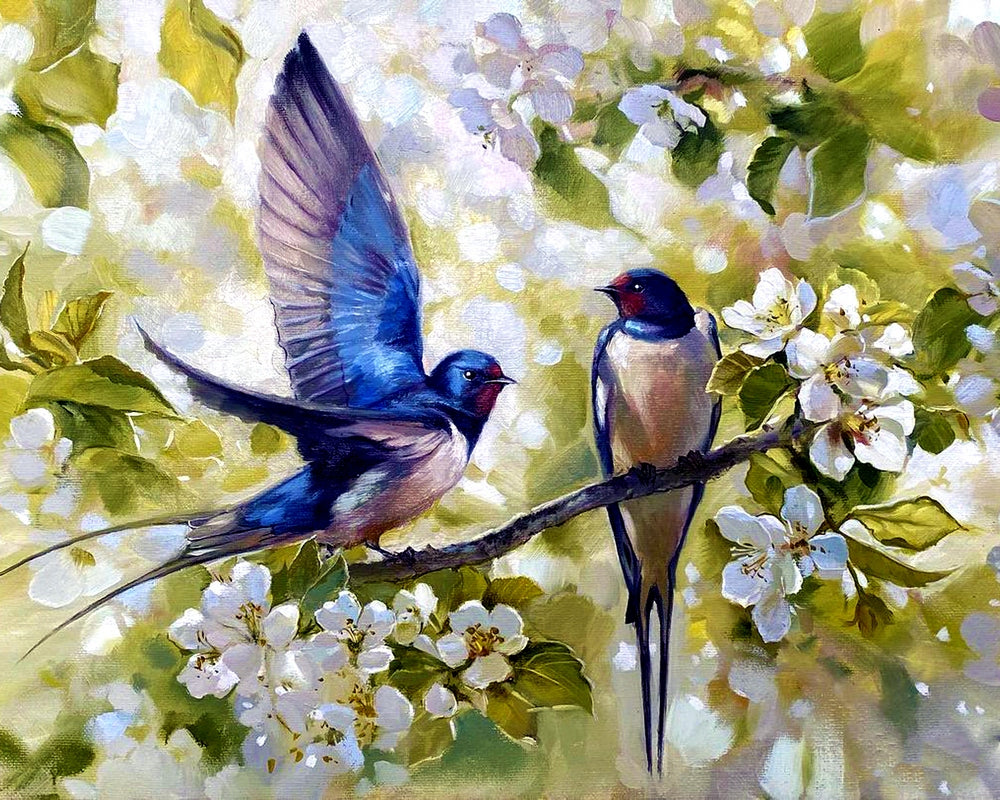 Spring Swallows By Natasha Golovina