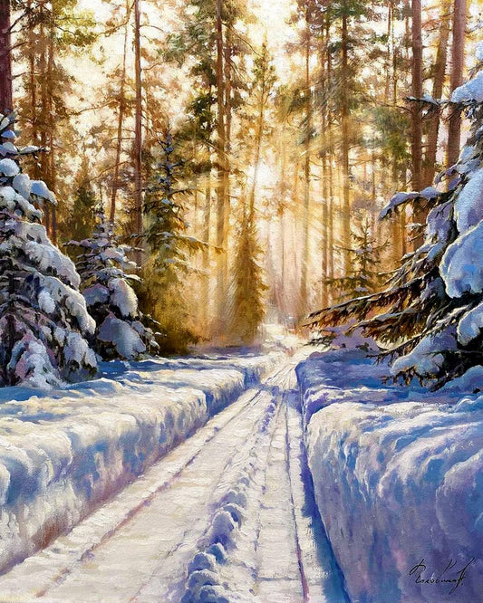 Walk In The Winter Forest By Natasha Golovina