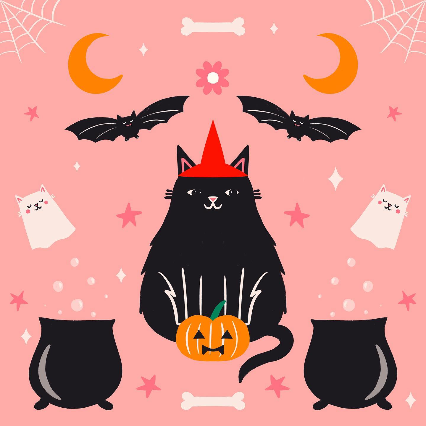 Halloween Cat By Nat Ellis