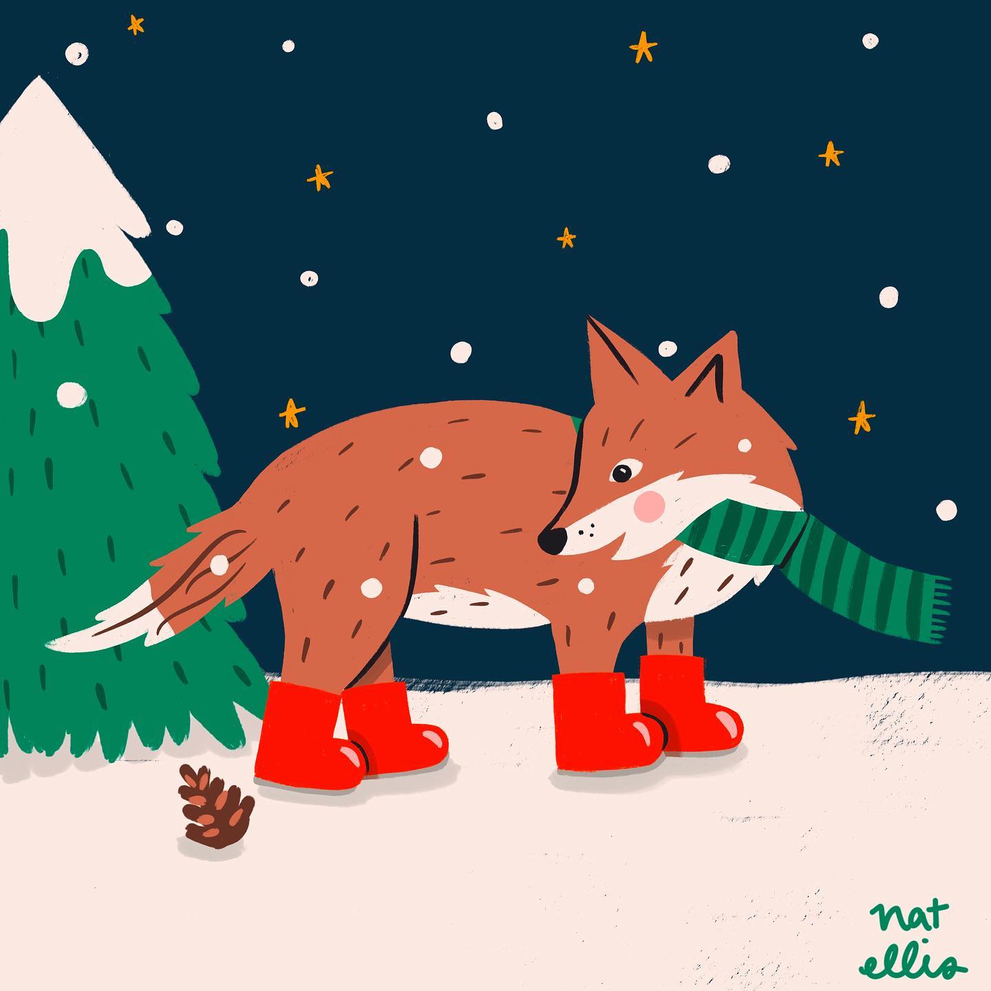 Christmas Fox By Nat Ellis