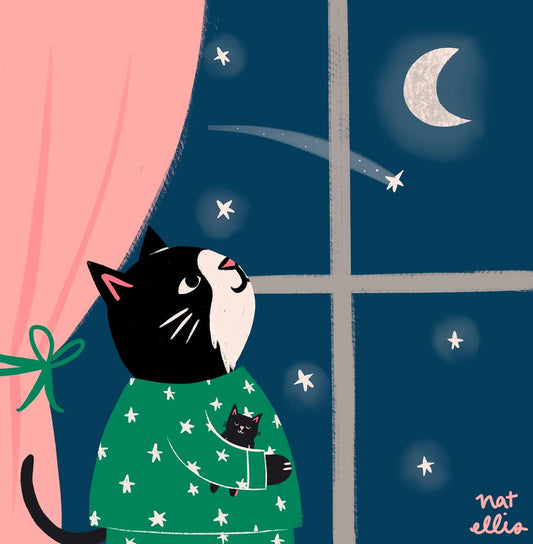 Cat Making A Wish By Nat Ellis