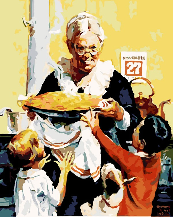 Thanksgiving Pie By Norman Rockwell