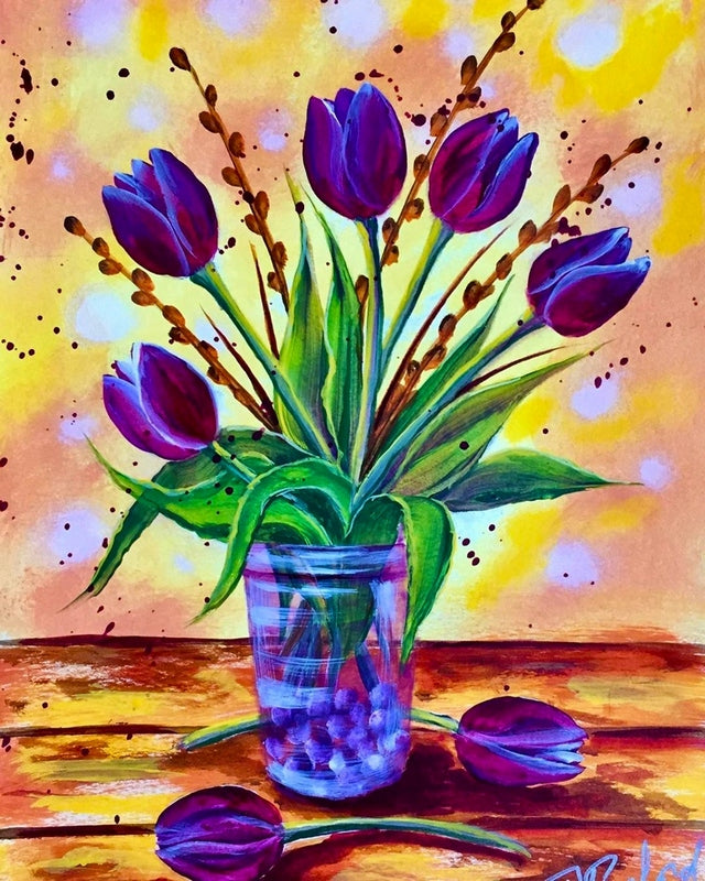 Tulips In A Jar By Paulina Ponsford