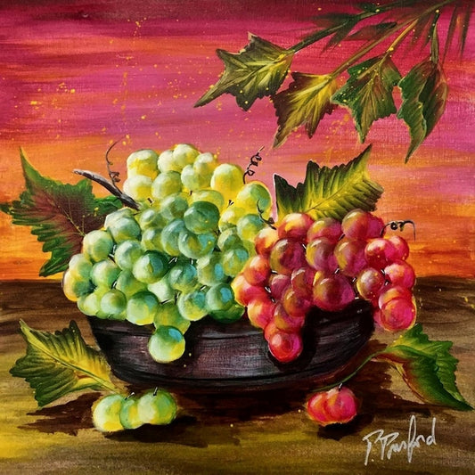 Summer Grapes By Paulina Ponsford - 16x16 inches