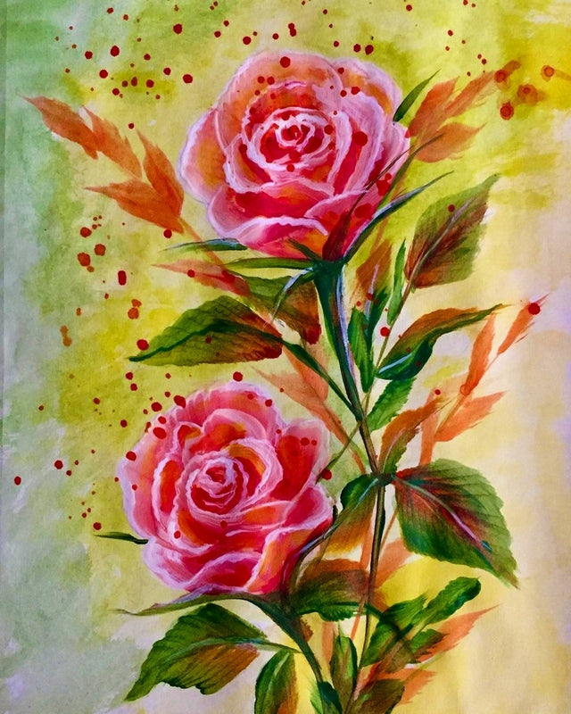 Pink Roses By Paulina Ponsford