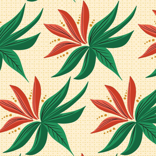 Christmas Poinsettia Paint By Numbers By Rebecca Jane Woolbright
