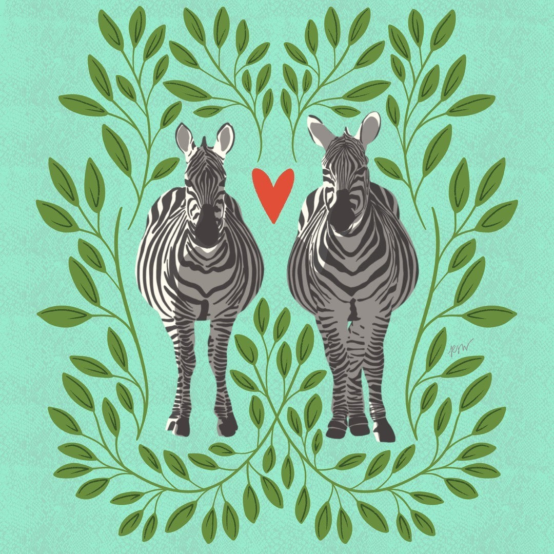 Zebra In Love Paint By Numbers By Rebecca Jane Woolbright
