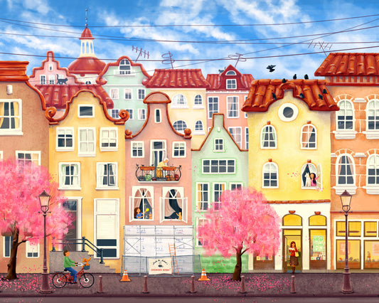 City In Spring By Nina Podlesnyak (36 colors)