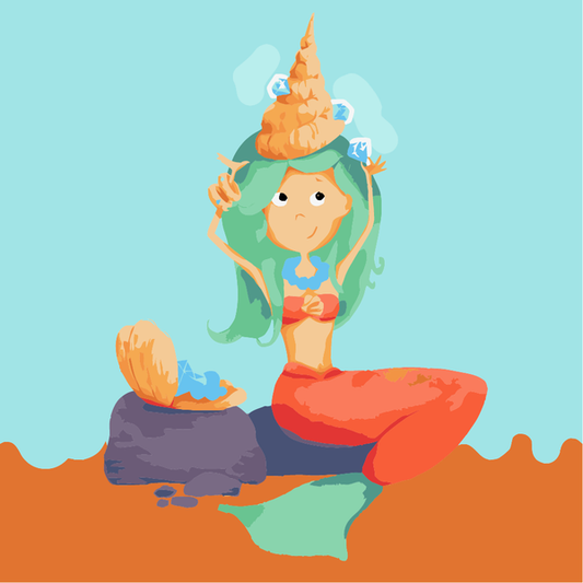 Beautiful Mermaid - Mini Paint by Numbers Kit