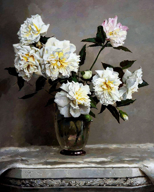 White roses By Sergey Khamalyan