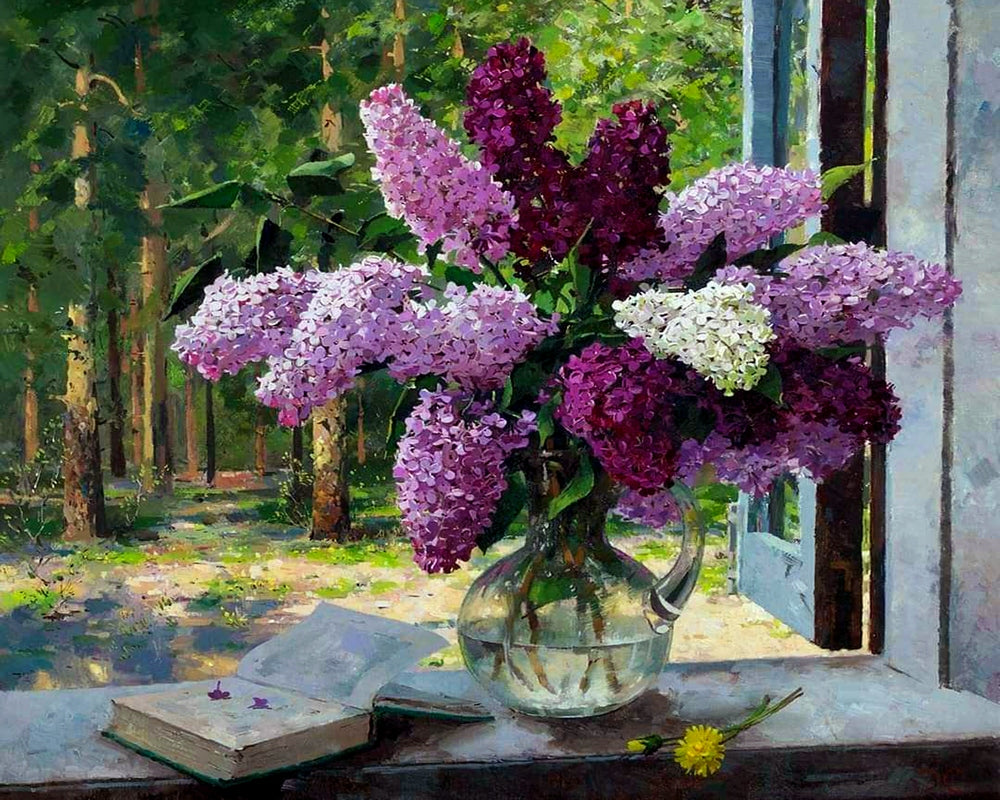 Lilac Near The Window By Sergey Khamalyan