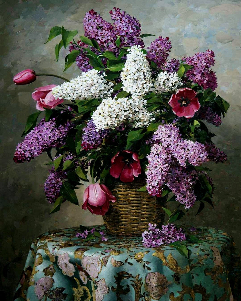Lilacs and Tulips By Sergey Khamalyan