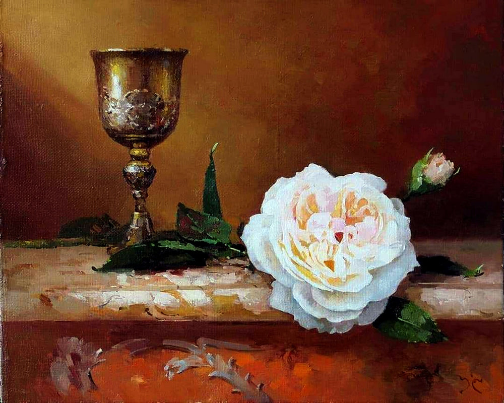 Rose and Glass By Sergey Khamalyan