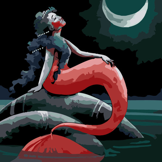Lonely Mermaid - Mini Paint by Numbers Kit