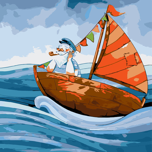 Happy Sailor - Mini Paint by Numbers Kit