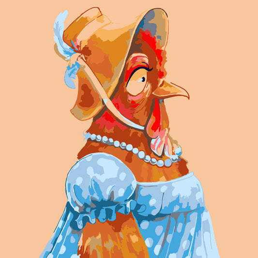 Grandma Chicken - Mini Paint by Numbers Kit