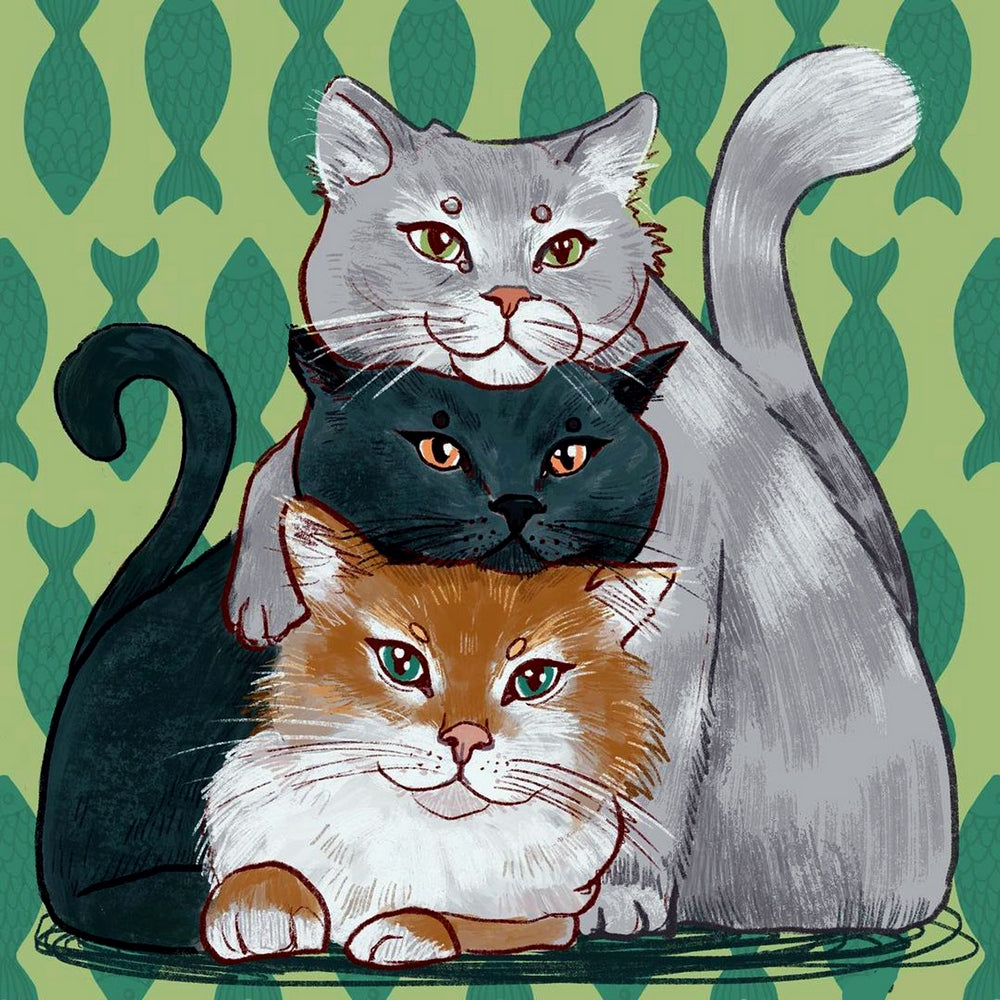 Three Cats By Zuzanna Sak