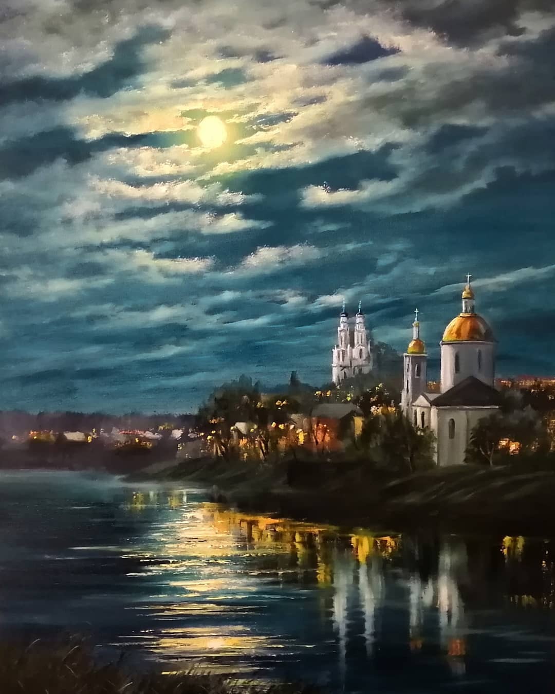 Polotsk At Night By Tamara Maslenik